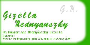 gizella mednyanszky business card
